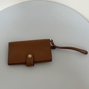 COACH Brown Leather Wristlet